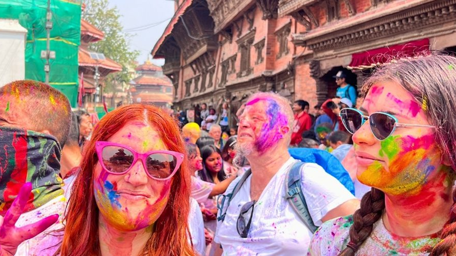 Holi festival celebration in Nepal 