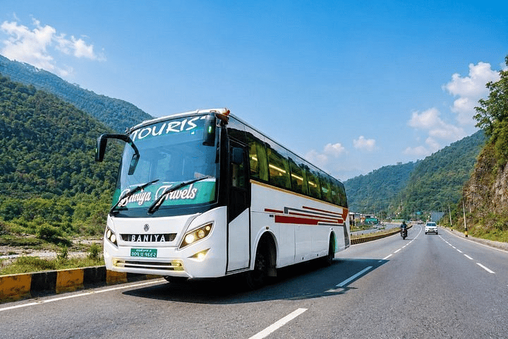 Tourist bus to pokhara